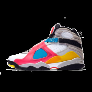 Jordan 8 white hot sale pink green