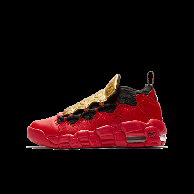 Nike air more money red outlet gold