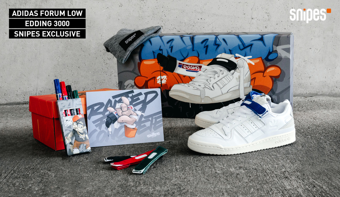 SNIPES x edding x adidas Forum Low im Special Packaging und ein Zeichencontest mit Top-Preisen