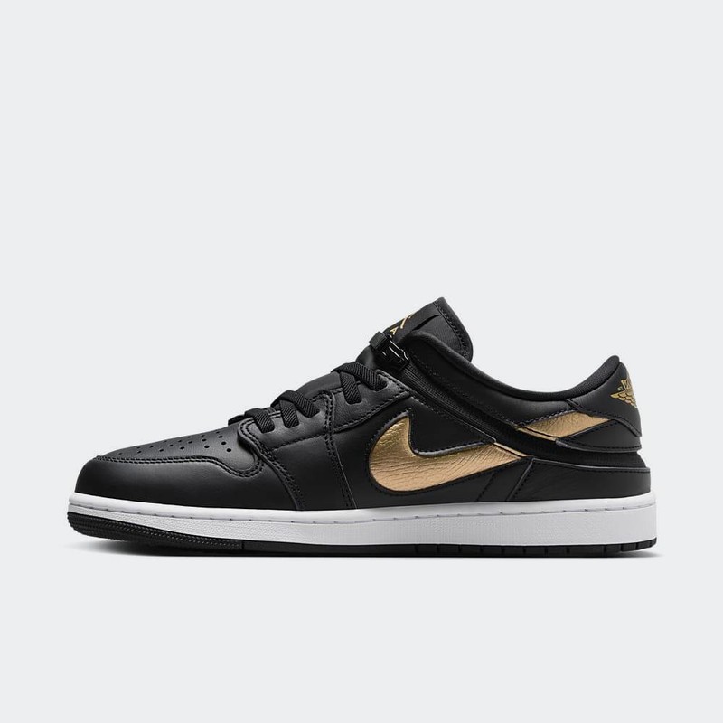 Air Jordan 1 Low FlyEase "Black/Metallic Gold" | DM1206-071