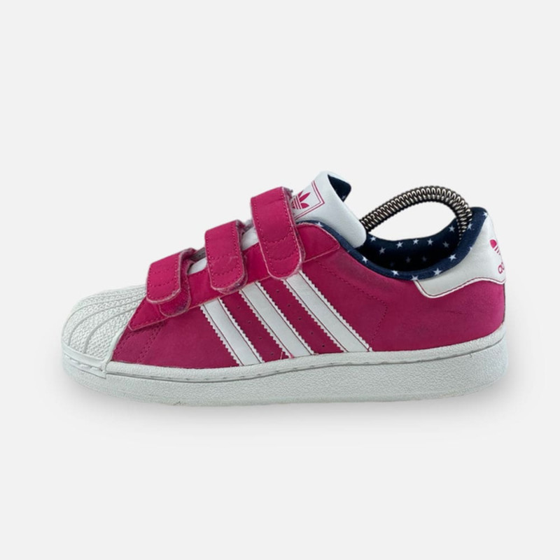 Adidas superstar outlet pink velcro