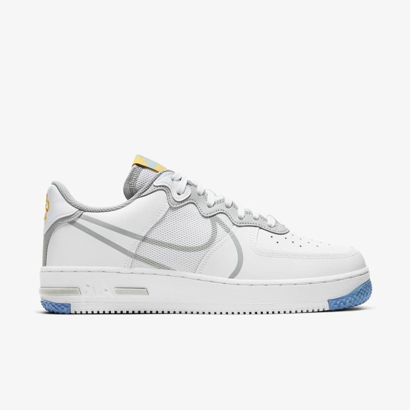 Nike Air Force 1 React White/University Gold-University Blue - CT1020-100