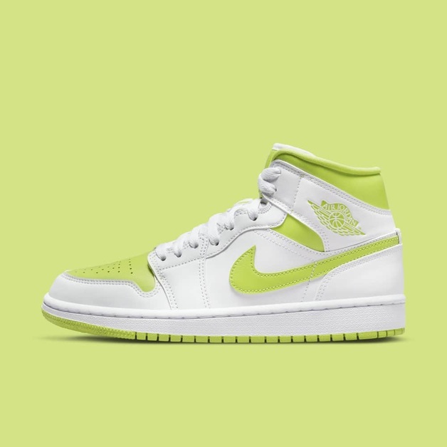 Checkt die offiziellen Bilder des Air Jordan 1 Mid „White Lime“