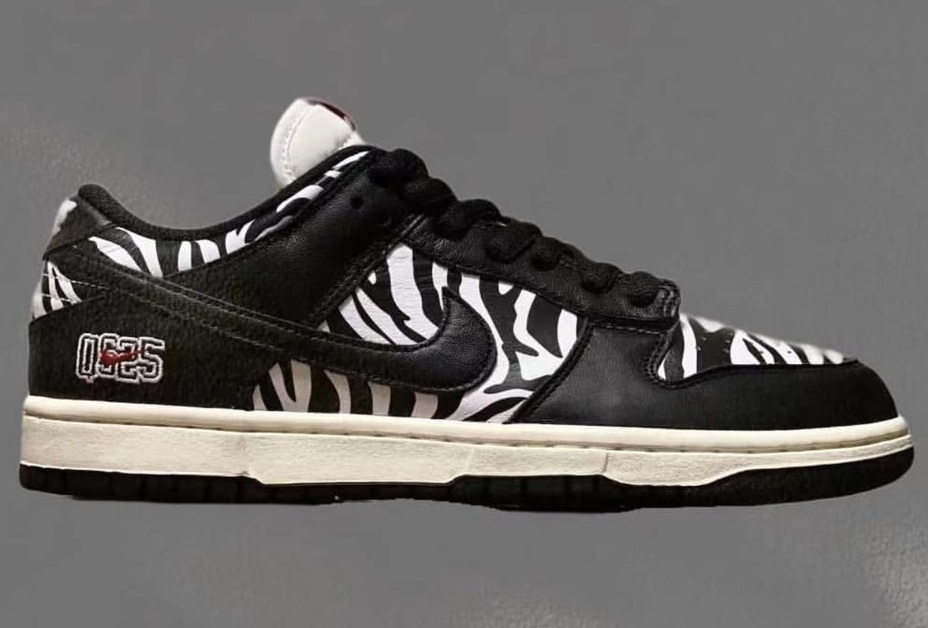 First Look Quartersnacks x Nike SB Dunk Low Zebra Grailify