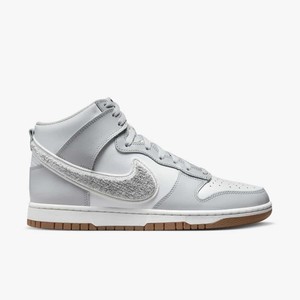 Nike Dunk High Chenille Swoosh Grey | DR8805-003