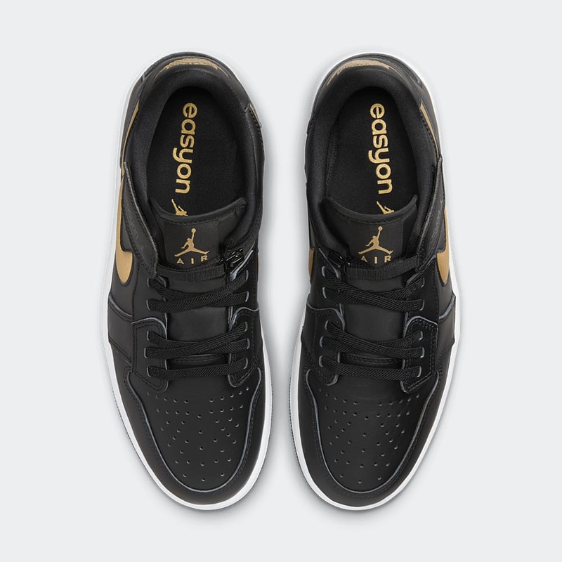 Air Jordan 1 Low FlyEase "Black/Metallic Gold" | DM1206-071