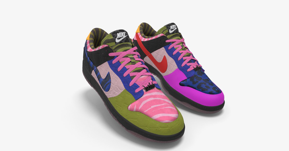 Gestalte deinen eigenen Dunk Low „What The Dunk“ mit Nike By You