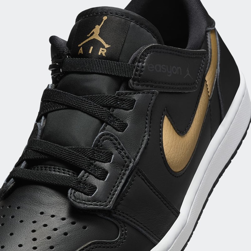 Air Jordan 1 Low FlyEase "Black/Metallic Gold" | DM1206-071