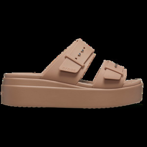 crocs 36-39 Women Brooklyn Buckle Sandals Latte | 207431-2Q9