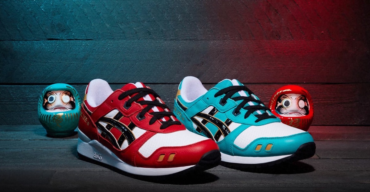 ASICS GEL-Lyte III „Baltic Jewel” mit Daruma-Hangtag