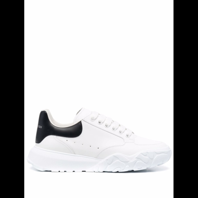 Alexander Mcqueen Outlet: New Court leather sneakers - White  Alexander  Mcqueen sneakers 634619WIA99 online at