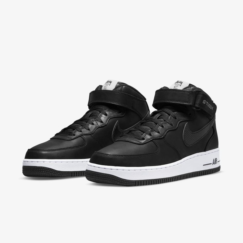 Stussy x Nike Air Force 1 Mid Black | DJ7840-001