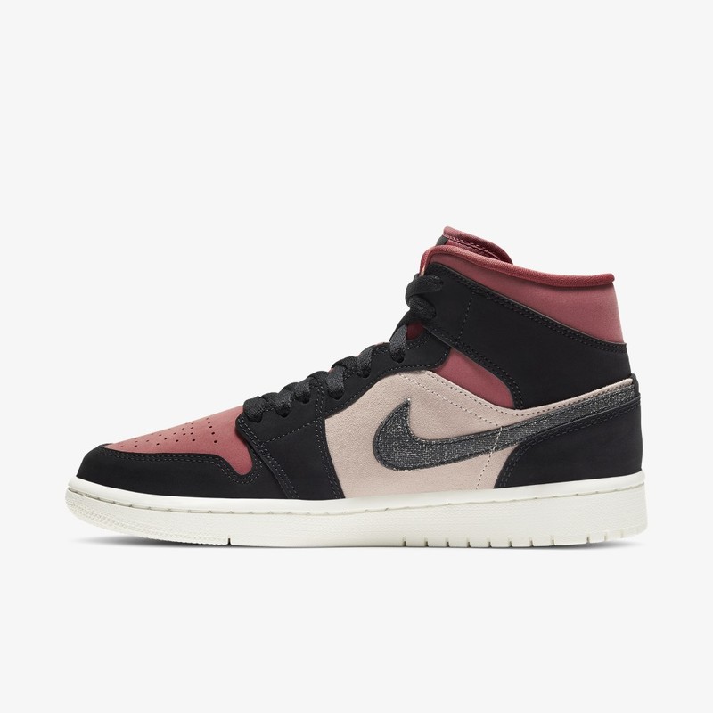 Air Jordan 1 Mid Burgundy Dusty Pink | BQ6472-202