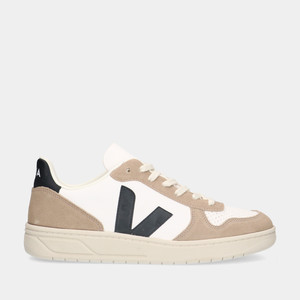 VEJA V-10 Chromefree Leather Extra White/ Black/ Sahara | VX050