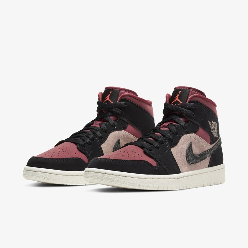 Air Jordan 1 Mid Burgundy Dusty Pink | BQ6472-202