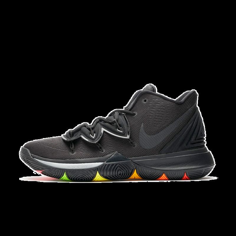 Kyrie 5 sale black rainbow soles