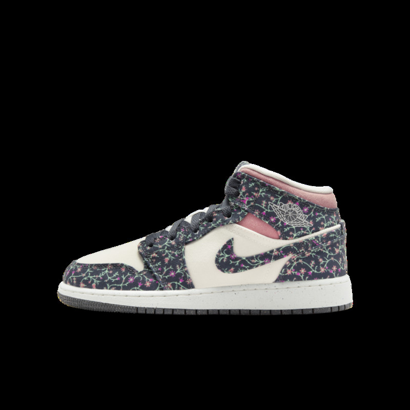 Air Jordan 1 Mid SE GS 'Floral Canvas' | FJ3451-001 | Grailify