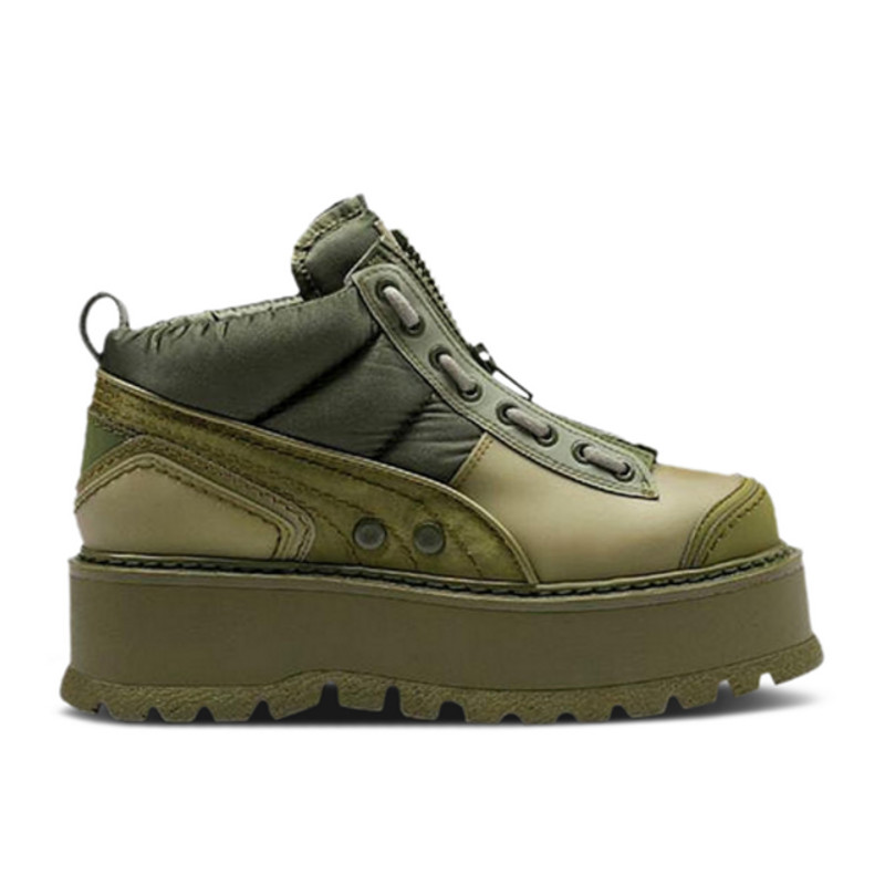 Olive green puma creepers best sale