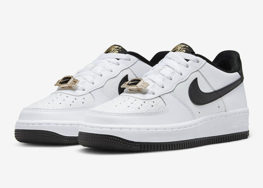 Air force 1 gold lace lock sale