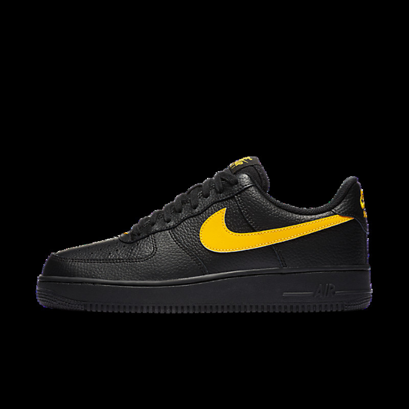 Black air force yellow cheap swoosh