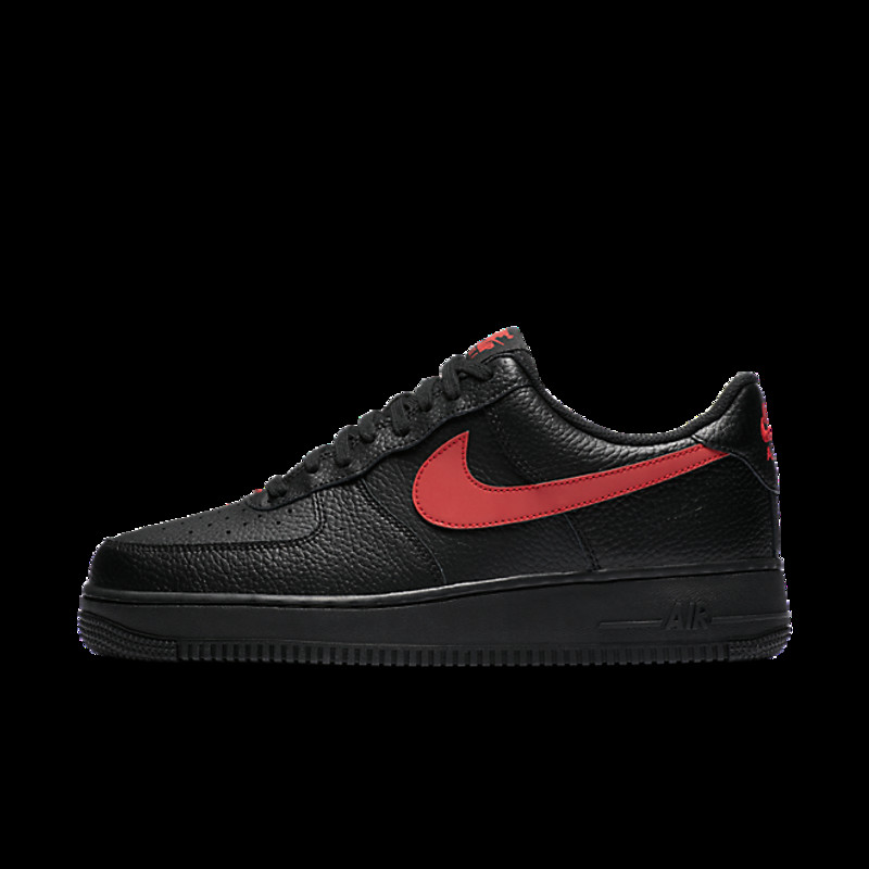 Nike air force 1 low black store university red