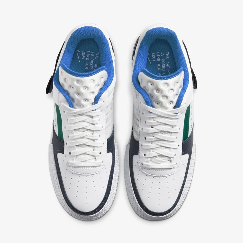Nike Air Force 1 Type White/Blue/Green | CQ2344-100