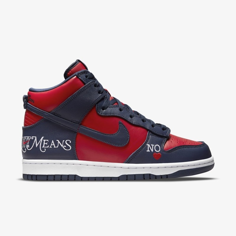 Supreme x Nike SB Dunk High By Any Means Navy | DN3741-600