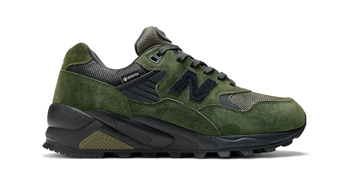 Der New Balance 580 GORE-TEX in „Kombu Green“ bringt Style und Wetterschutz zusammen