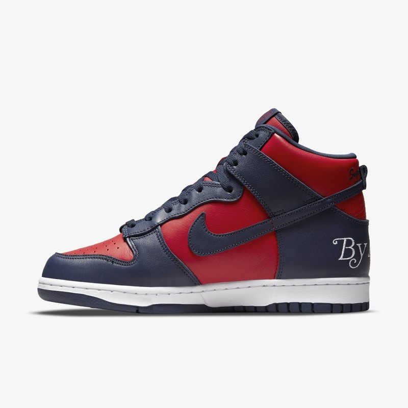 Supreme x Nike SB Dunk High By Any Means Navy | DN3741-600