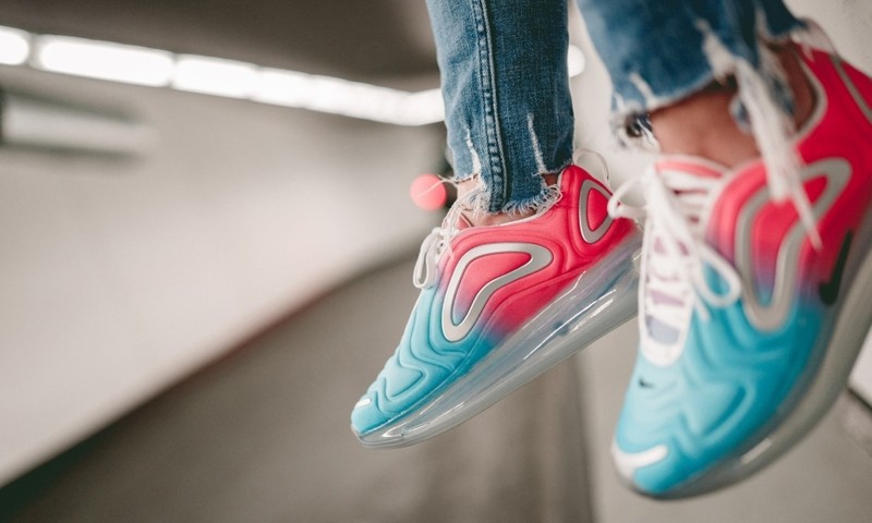 Nike Air Max 720 Pink Sea Women's Shoes Lava Glow-Black-Blue Fury  ar9293-600