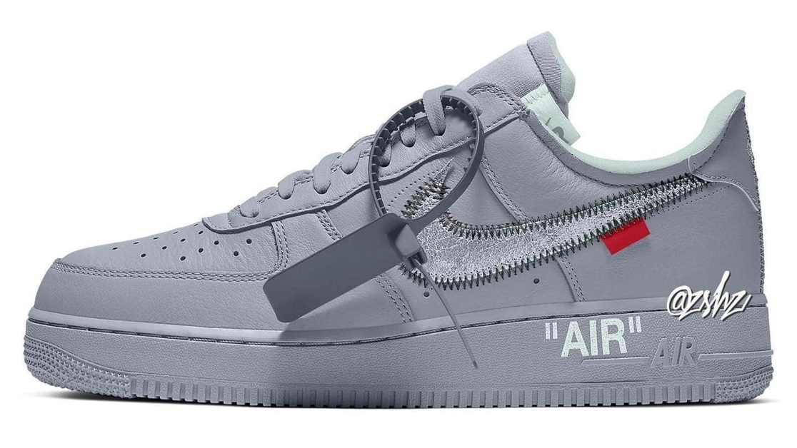 Grauer Off White x Nike Air Force 1 wird vielleicht droppen Grailify