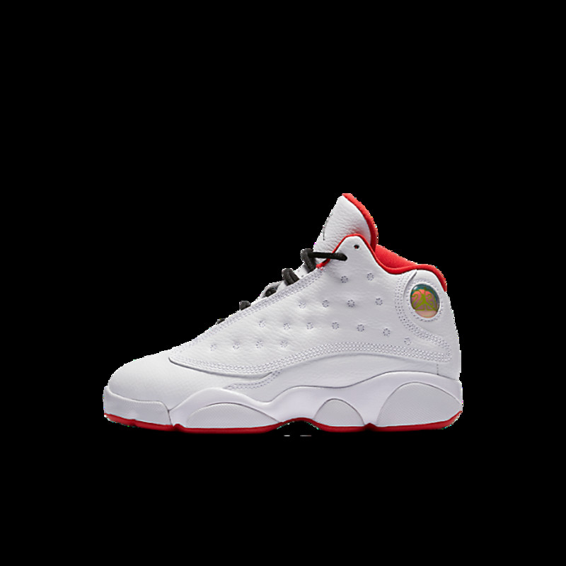 Kids Air Jordan 13 Retro PS 'History of Flight' White/University Red/Metallic Silver Basketball | 414575-103