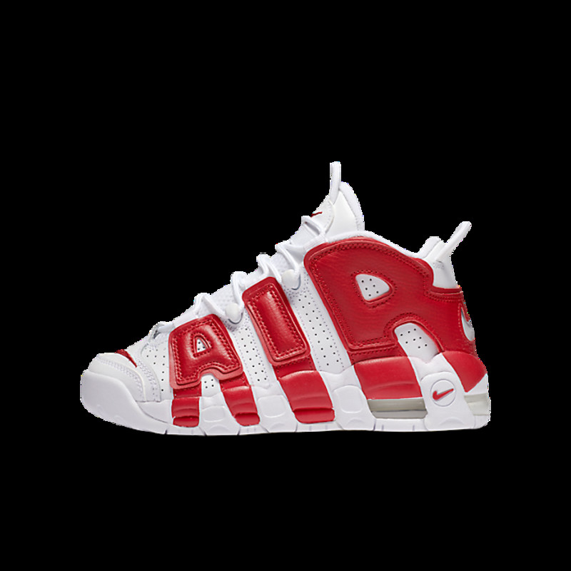 nike air more uptempo white varsity red outline