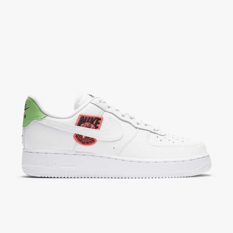 Nike Air Force 1 Low '07 Worldwide Pack Flash Crimson Green Strike (Women's)