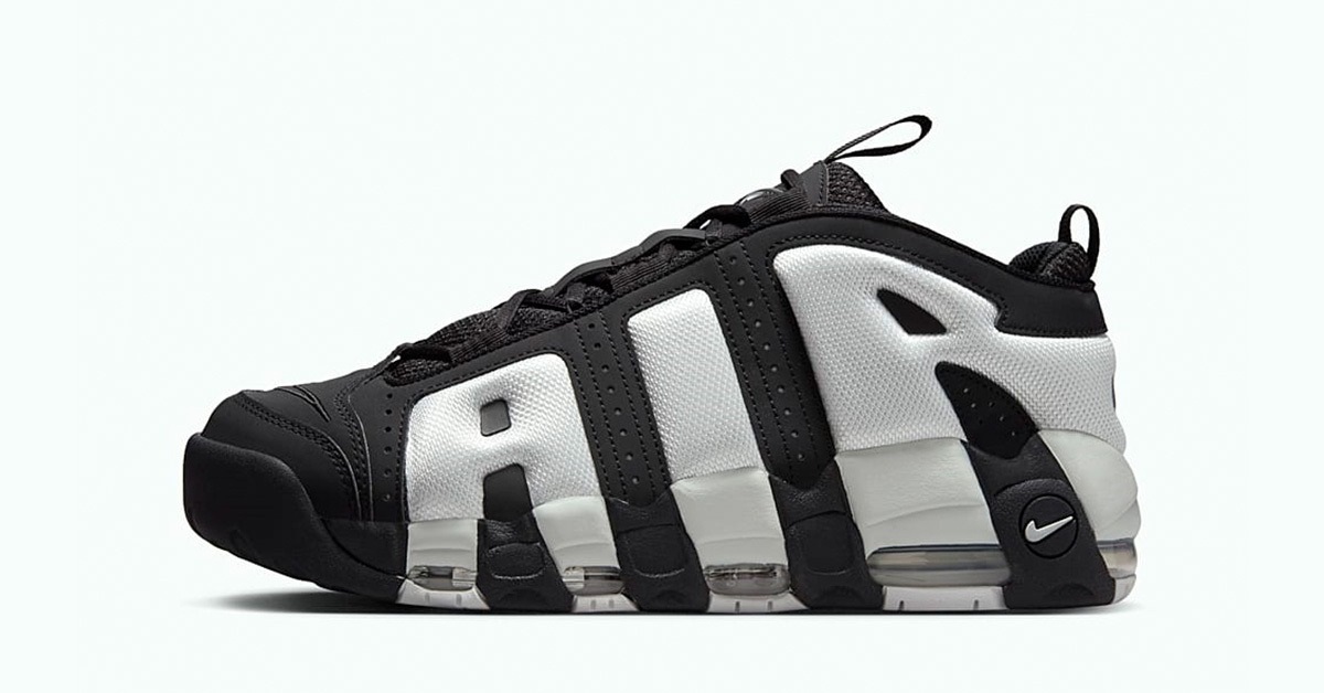 nike gum Air More Uptempo Low in "Panda" Colourway