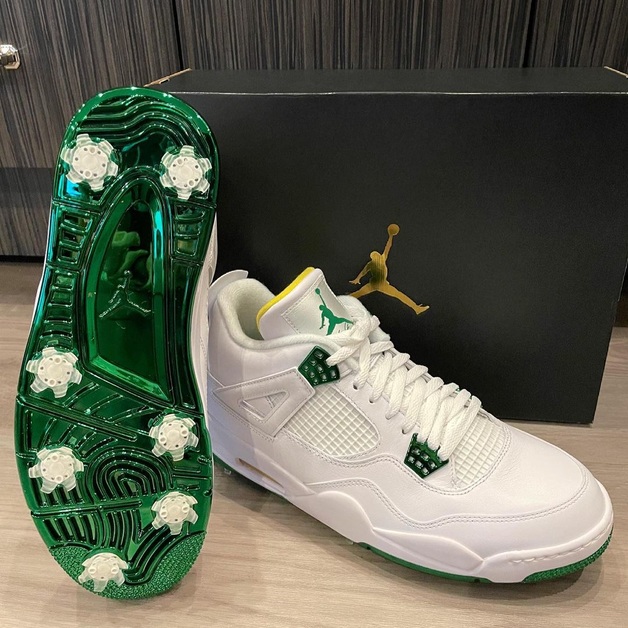 Bubba Watson zeigt seine neue Air Jordan 4 G PEs für das The Masters Turnier