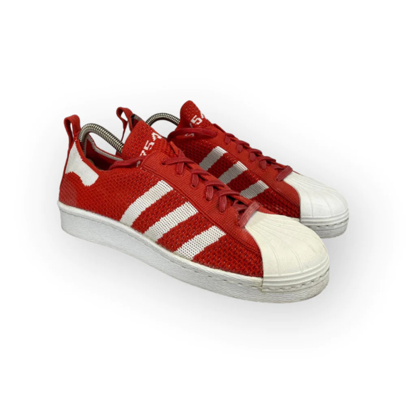 Adidas originals cheap superstar primeknit red