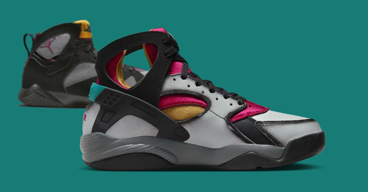 Dieser Nike Air Flight Huarache ähnelt dem Air Jordan 7 „Bordeaux“