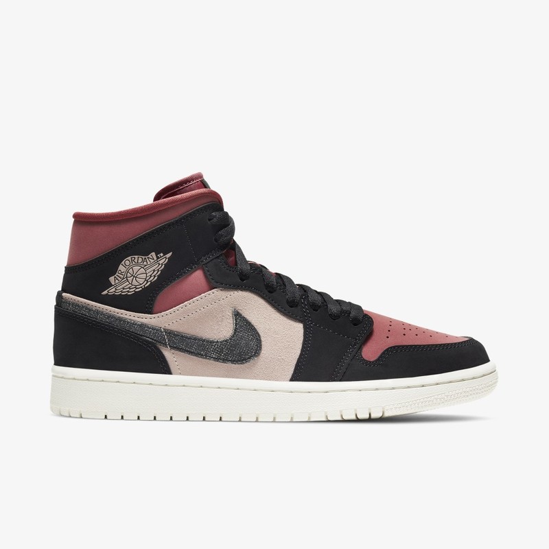 Air Jordan 1 Mid Burgundy Dusty Pink | BQ6472-202