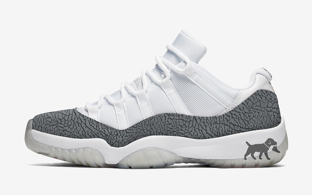 Elephant-Prints auf dem Air Jordan 11 Low