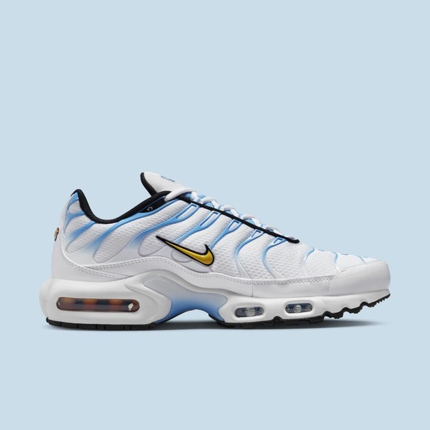 Vielleicht ist dieser Nike Air Max Plus in „White/University Blue“ dein nächster Frühlingssneaker