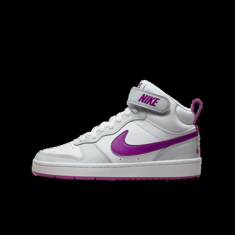 Nike Court Borough Mid 2 GS 'Pure Platinum Vivid Purple' | CD7782-009