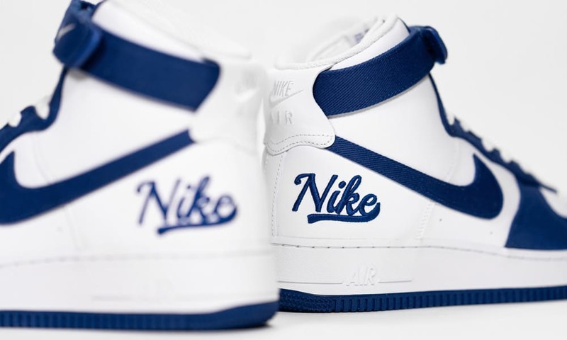 NIKE AIR FORCE 1 HIGH '07 LV8 EMB DODGERS WHITE BLUE RUSH DC8168