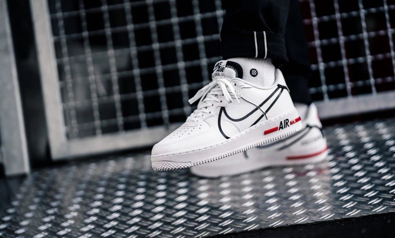 Nike Air Force 1 React White Black Red Men's - CD4366-100 - US