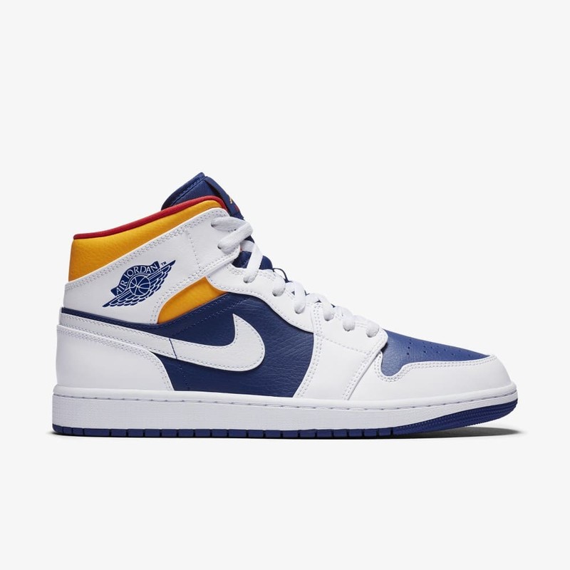 Air Jordan 1 Mid Blue/Orange | 554724-131