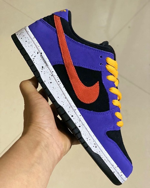 Nike black purple and orange outlet dunks