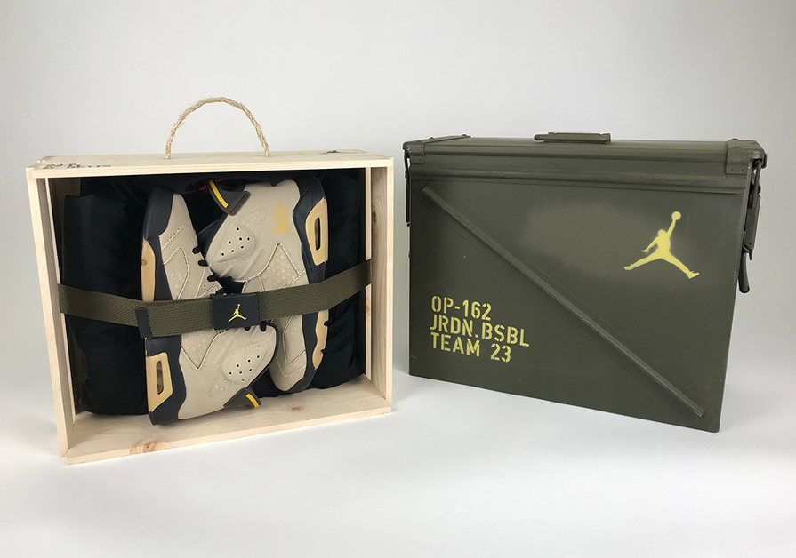 Air Jordan 6 Pack für AJ BML Athleten im Militär Style