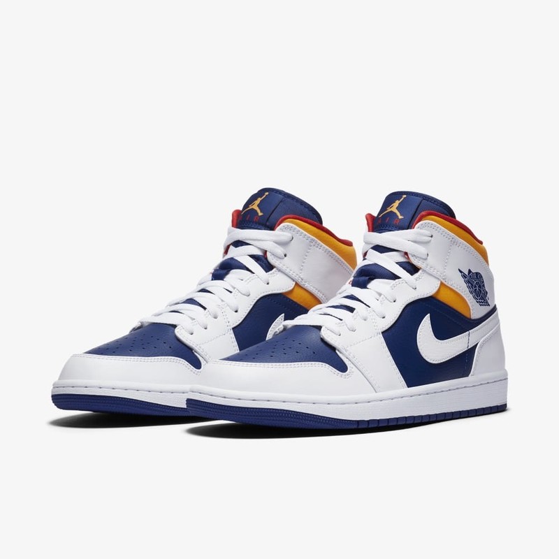 Air Jordan 1 Mid Blue/Orange | 554724-131