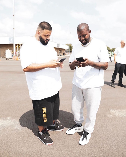DJ Khaled Gets an Unreleased Pair of Yeezys from Kanye West