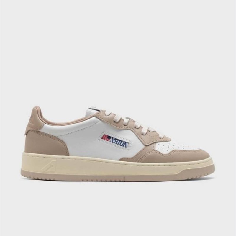 Autry Medalist Low "White/Beige" | AULMWB51